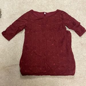 Pinkblush size Large, Maternity Lace sheath dress